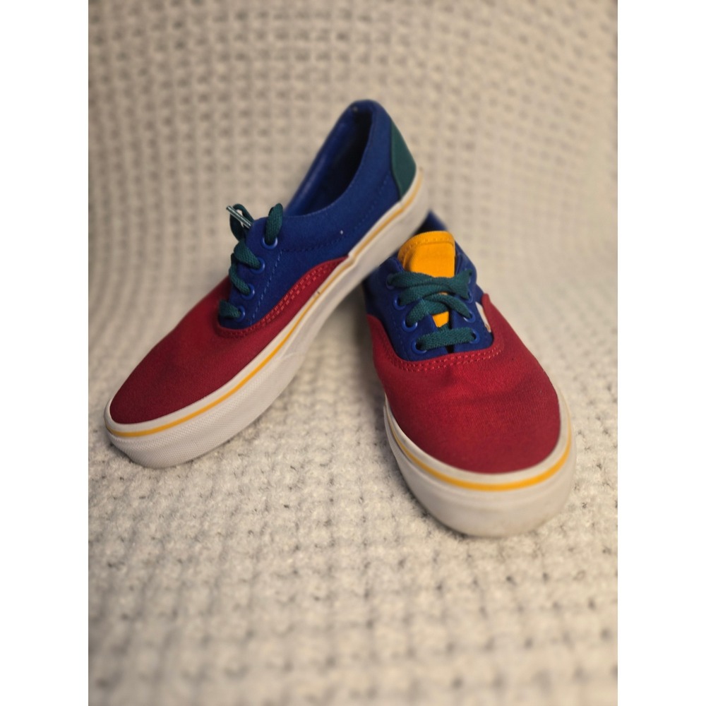 Vans‎ Era Multi Color Block Red Blue Green Yellow Kids Size 4.0 Sneakers